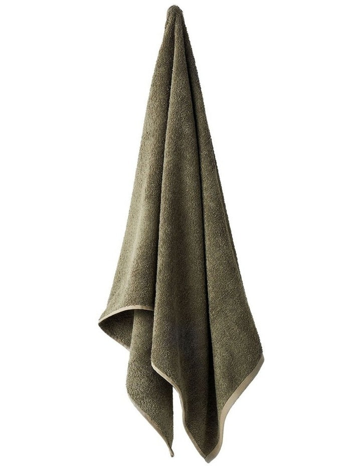 Nara Cotton Bamboo Towel Range in Moss Green