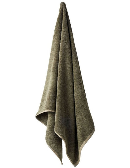 Nara Cotton Bamboo Towel Range in Moss Green