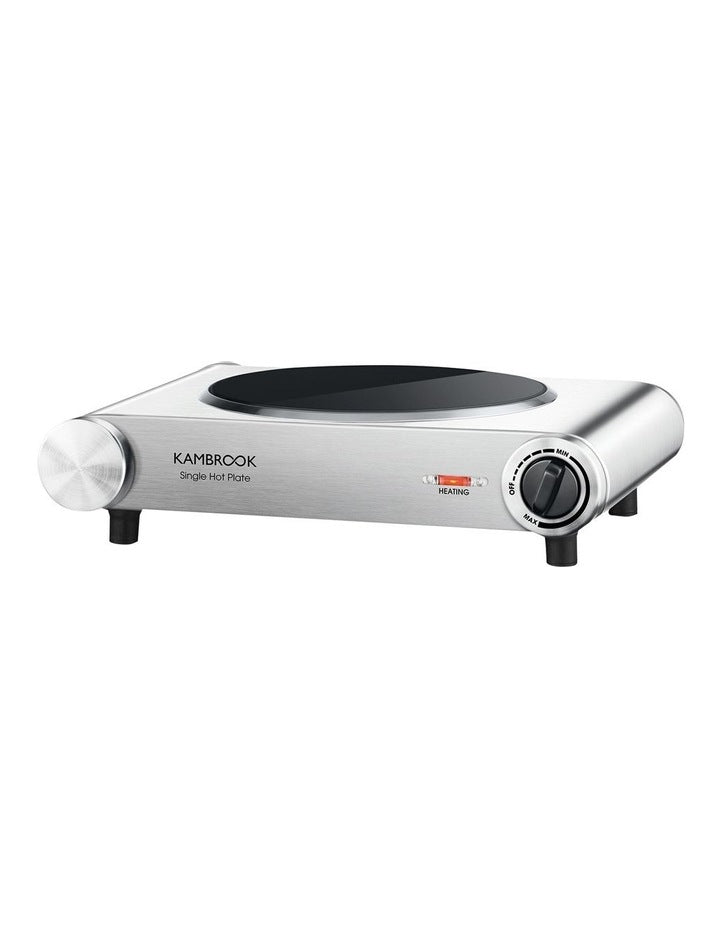 Brushed Stainless Steel Single Electric Hotplate KHP110BSS