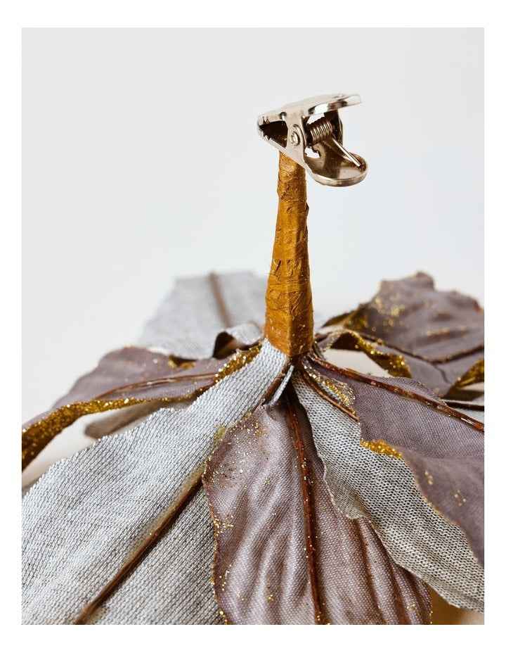 Heirloom Christmas Gold Velvet & Glittered Poinsettia Pick