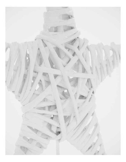 Eucalyptus Christmas White Faux Willow Star Tree-Topper