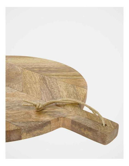 40x30cm Herringbone Wood Round Paddle Board Natural