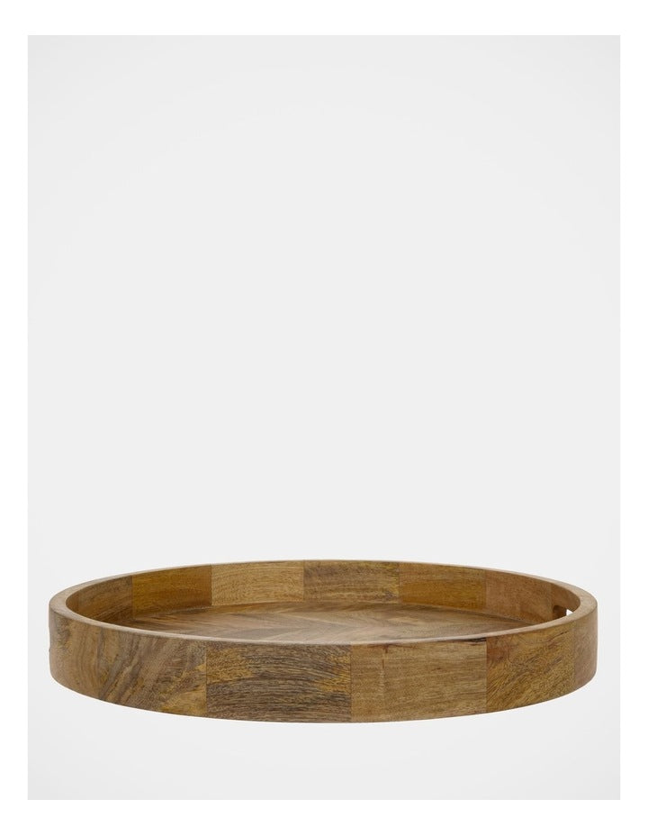 Herringbone Wood Serving Tray