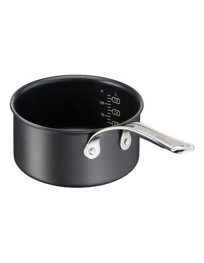Cooks Classic Hard Anodised Induction Saucepan with Lid 18cm in Coal Grey