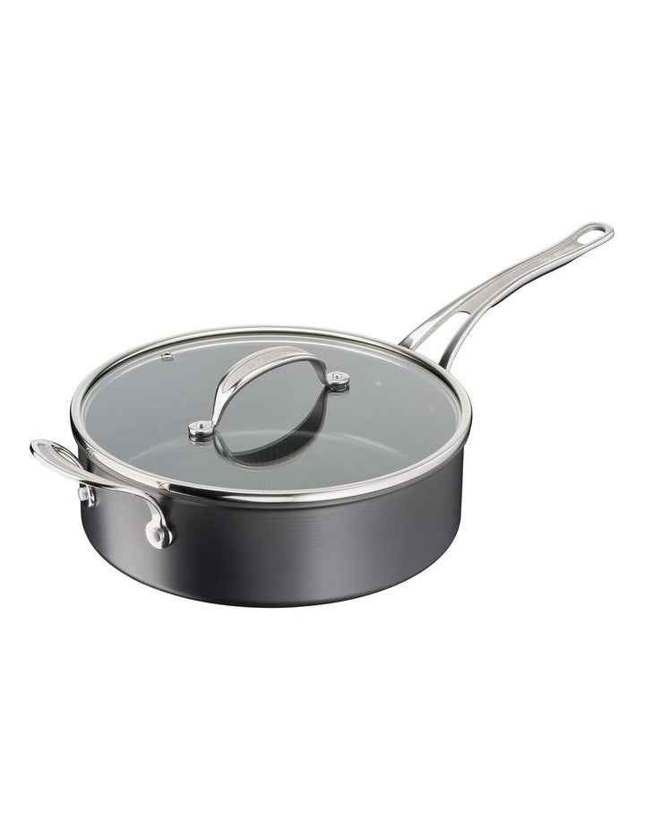 Cooks Classic Hard Anodised Induction Saute Pan with Lid 26cm in Coal Grey