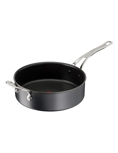 Cooks Classic Hard Anodised Induction Saute Pan with Lid 26cm in Coal Grey