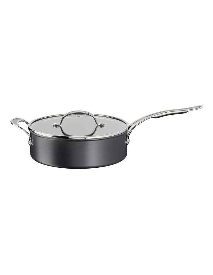 Cooks Classic Hard Anodised Induction Saute Pan with Lid 26cm in Coal Grey