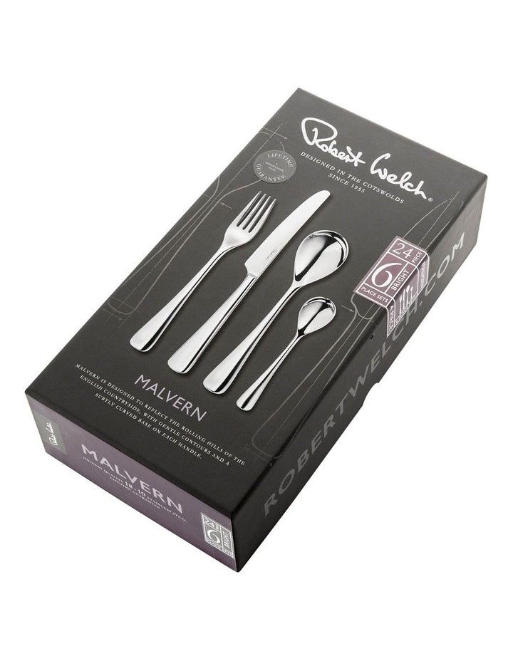 Malvern Cutlery Set 24 Piece in Silver