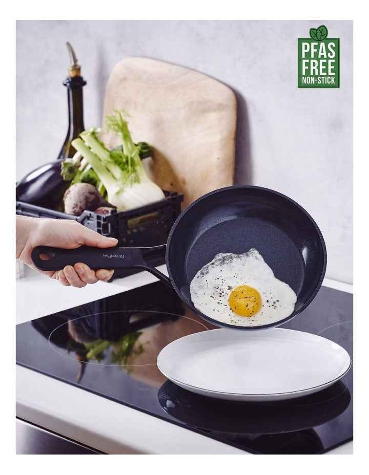 SmartShape 20/28cm 2pc Frypan Set Black PFAS-free ceramic non-stick