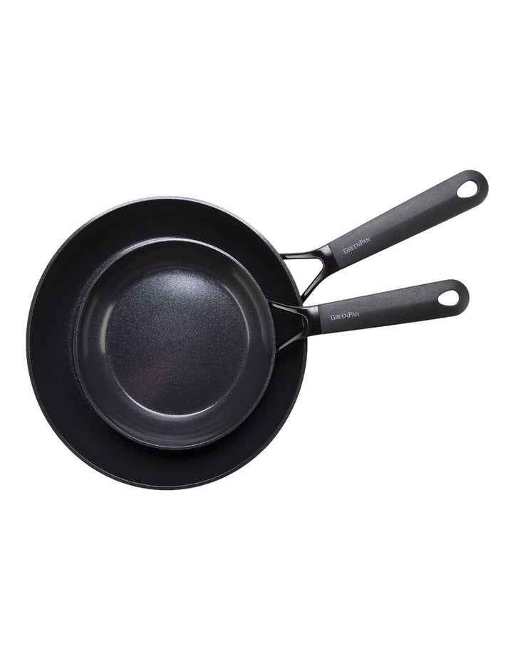 SmartShape 20/28cm 2pc Frypan Set Black PFAS-free ceramic non-stick