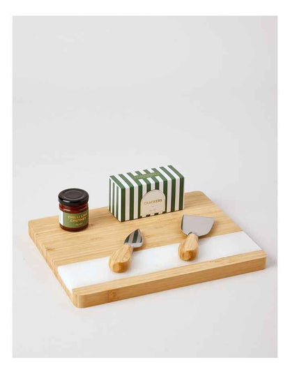 Flavoursome Marble Cheeseboard Set 78G