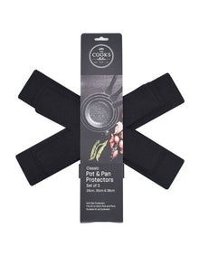 Pot and Pan Protectors Set of 3 in Black