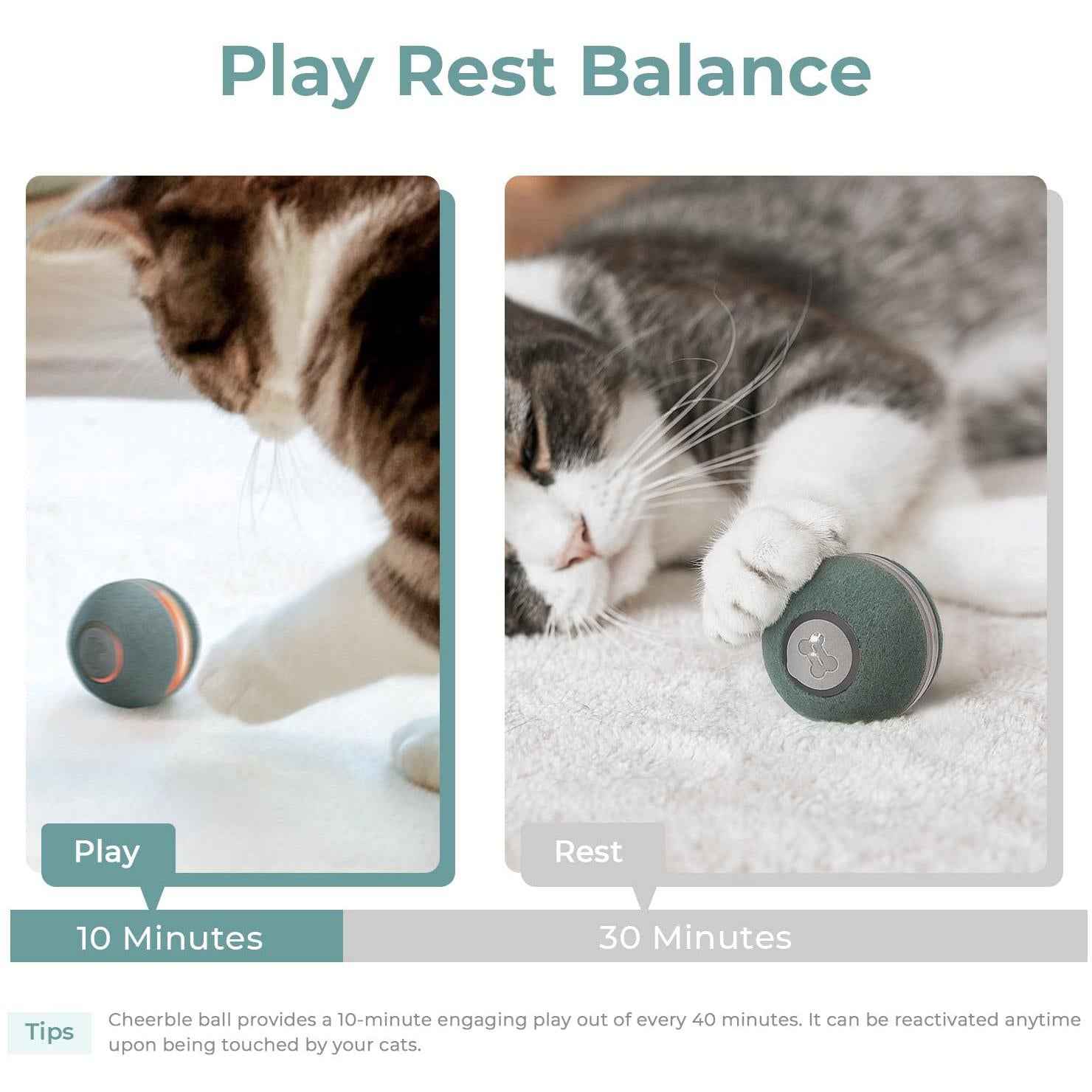 Cheerble M1 Mini Cat Ball (Green)