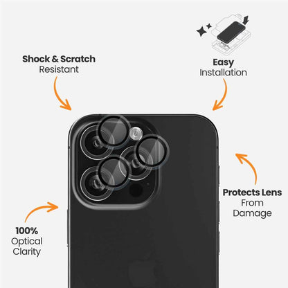 EFM Camera Lens Screen Armour for iPhone 16 Pro/16 Pro Max (Clear)