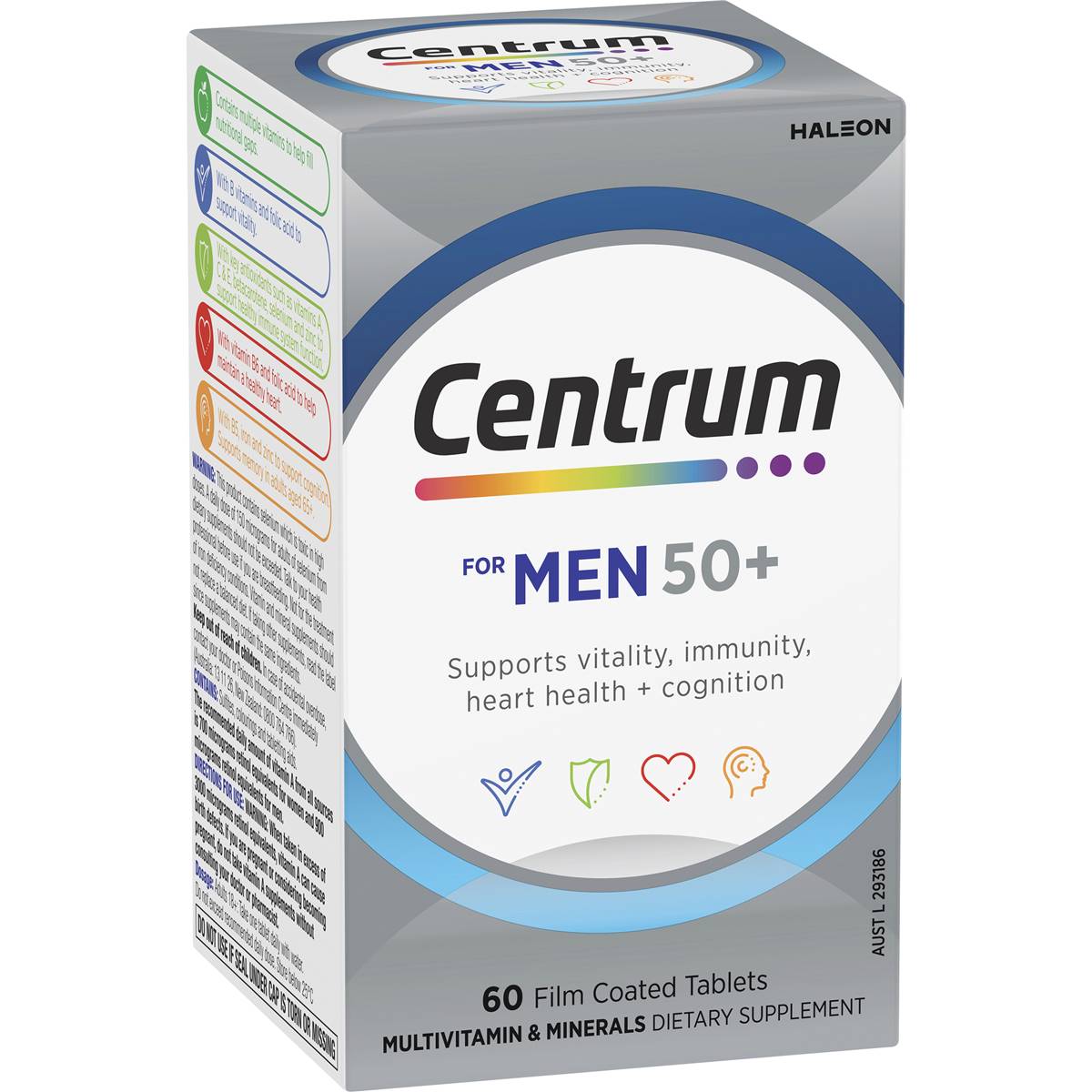 Centrum Men 50+ Daily Multivitamin Supplements 60 Pack