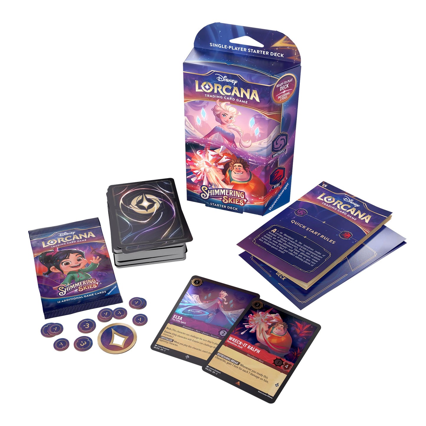 Disney Lorcana Trading Card Game - Shimmering Skies Starter Deck
