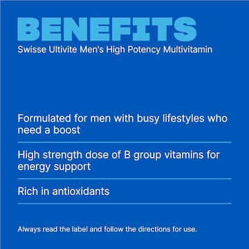 Swisse Ultivite Men's High Potency Multivitamin Tablets 40 pack