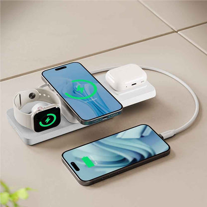 Journey GLYDE MagSafe 4-in-1 Travel Charger with 10K Power Bank (White)