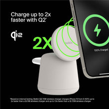 Belkin BoostCharge Pro 2-in-1 Wireless Charging Dock with Qi2 15W (Sand)