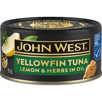 John West Yellowfin Tuna With Lemon & Herbs In Oil 90g