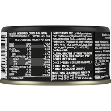 John West Yellowfin Tuna With Lemon & Herbs In Oil 90g