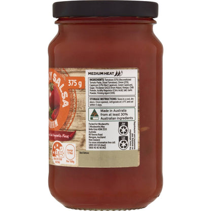 Woolworths Salsa Chunky Medium 375g