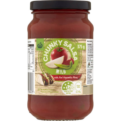 Woolworths Salsa Chunky Mild 375g