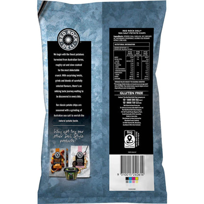 Red Rock Deli Potato Chips Sea Salt Natural 165g