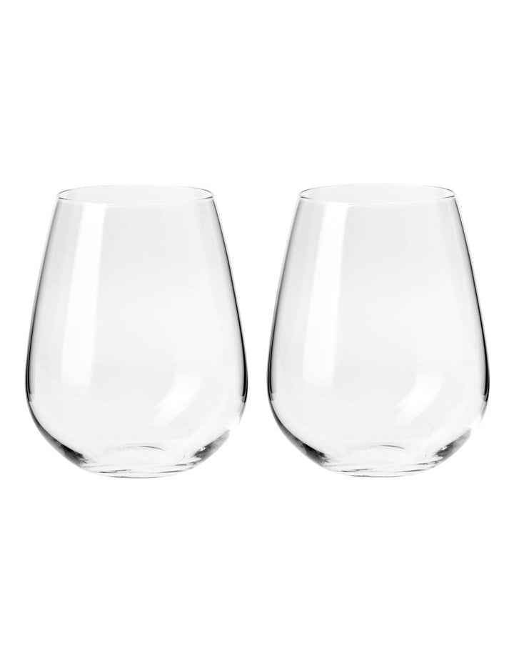Duet Stemless Wine Glass 500ml Set of 2 Gift Boxed
