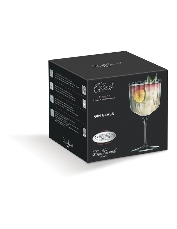 Bach Gin Glass Set of 4 in Clear