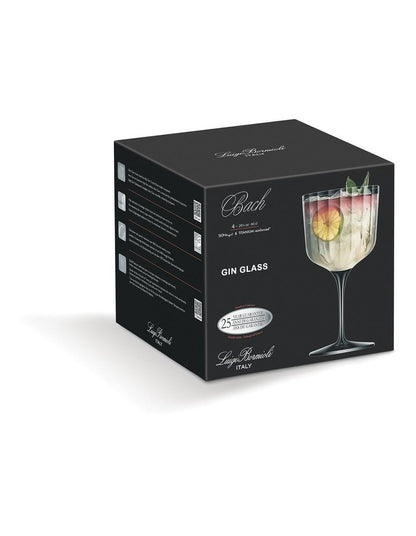 Bach Gin Glass Set of 4 in Clear