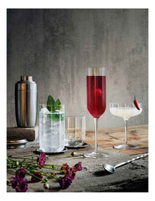 Jazz Cocktail Coupe Glass Set of 4 in Clear