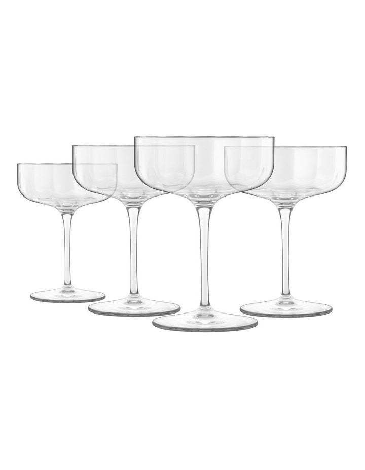 Jazz Cocktail Coupe Glass Set of 4 in Clear