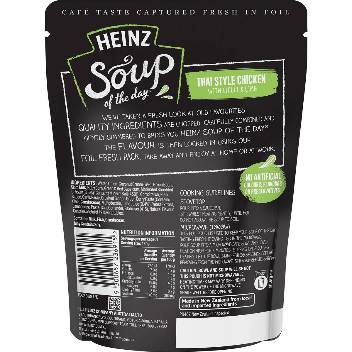 Heinz Soup Of The Day Thai Style Chicken & Chilli Soup Pouch 430g