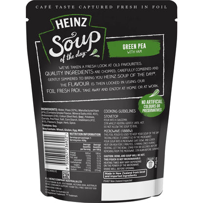 Heinz Soup Of The Day Green Pea With Ham Soup Pouch 430g