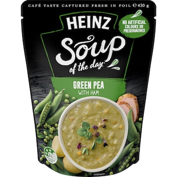 Heinz Soup Of The Day Green Pea With Ham Pouch 430g