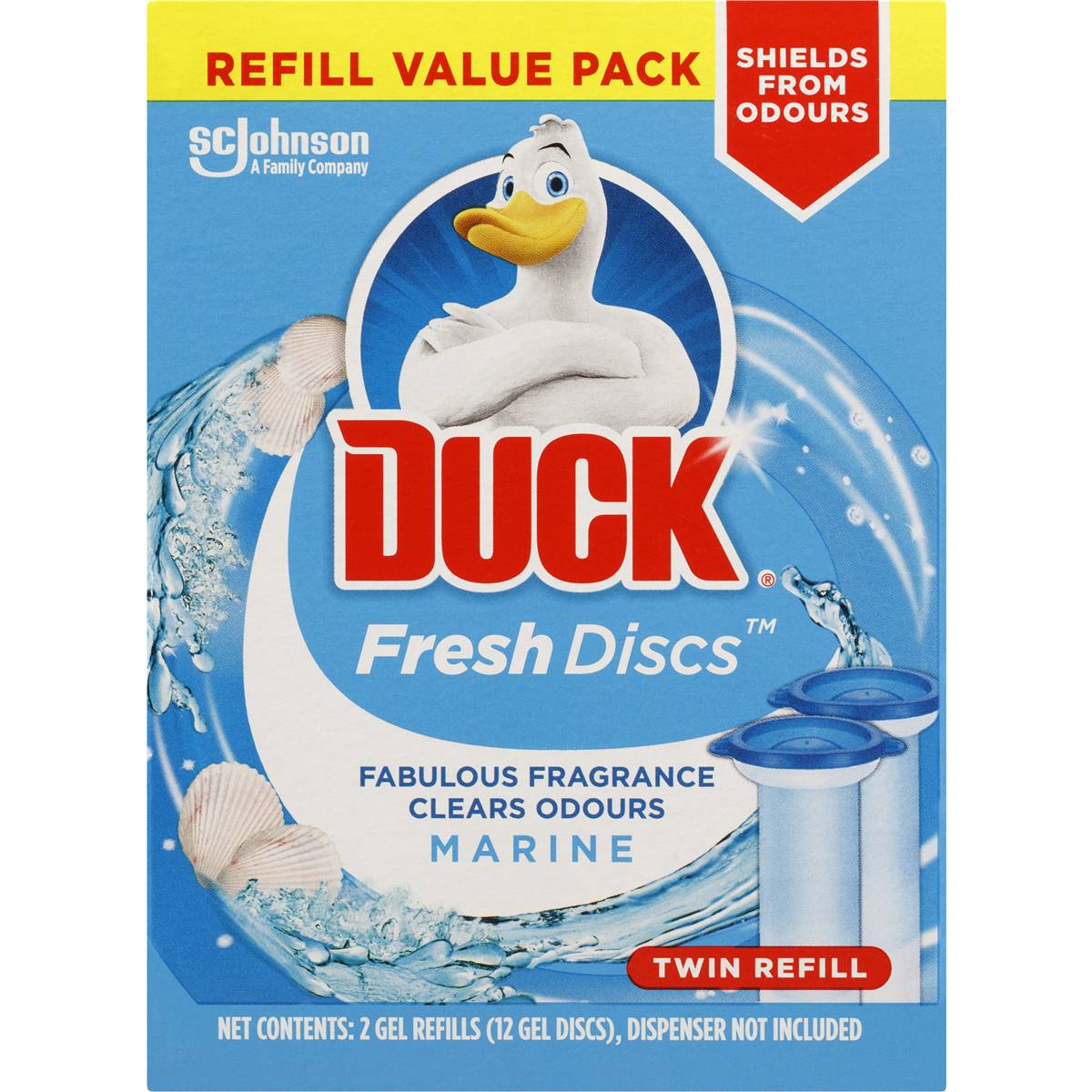 Duck Fresh Discs Toilet Cleaner Marine Refill 2x36ml