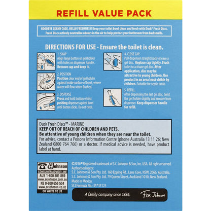 Duck Fresh Discs Toilet Cleaner Marine Refill 2x36ml
