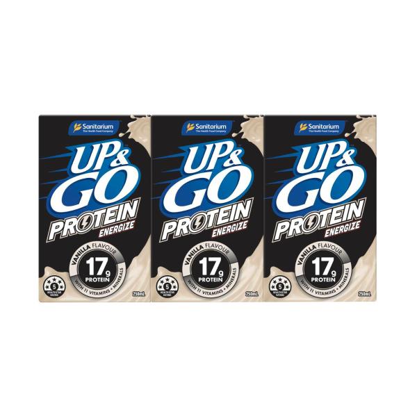SANITARIUM UP&GO ENERGIZE 3 X 250ML:VANILLA:.:750 ML