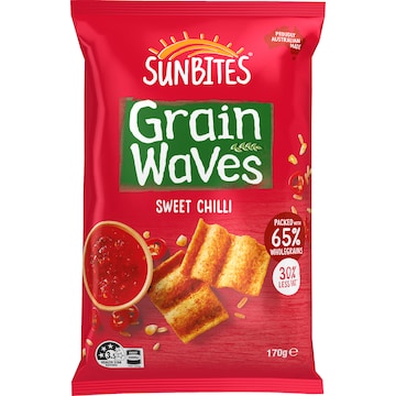 Sunbites Grain Waves Wholegrain Chips Sweet Chilli 170g