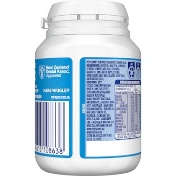 Extra Peppermint Sugar Free Chewing Gum Bottle 64g