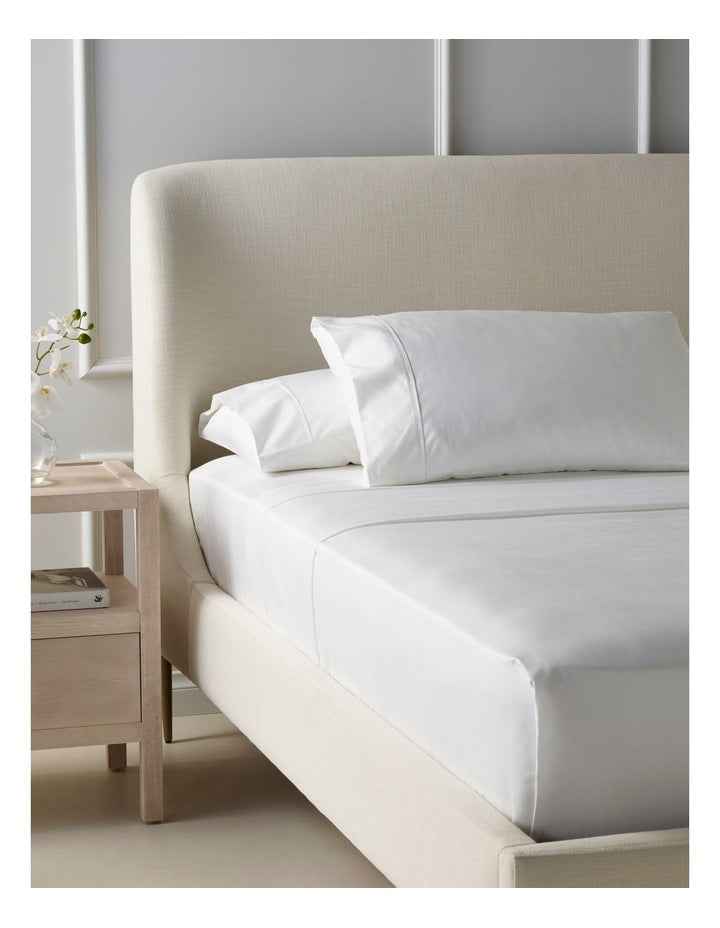 Finest Cotton 1000TC Sheet Set Super King Size in White