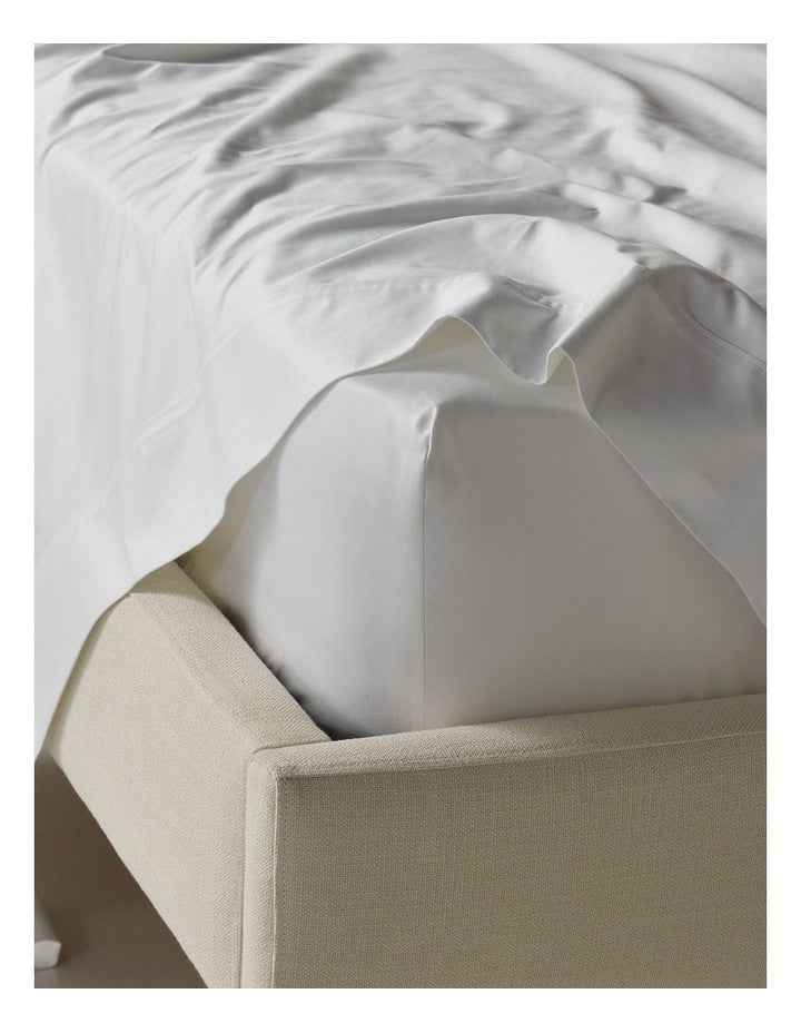 Finest Cotton 1000TC Sheet Set Super King Size in White