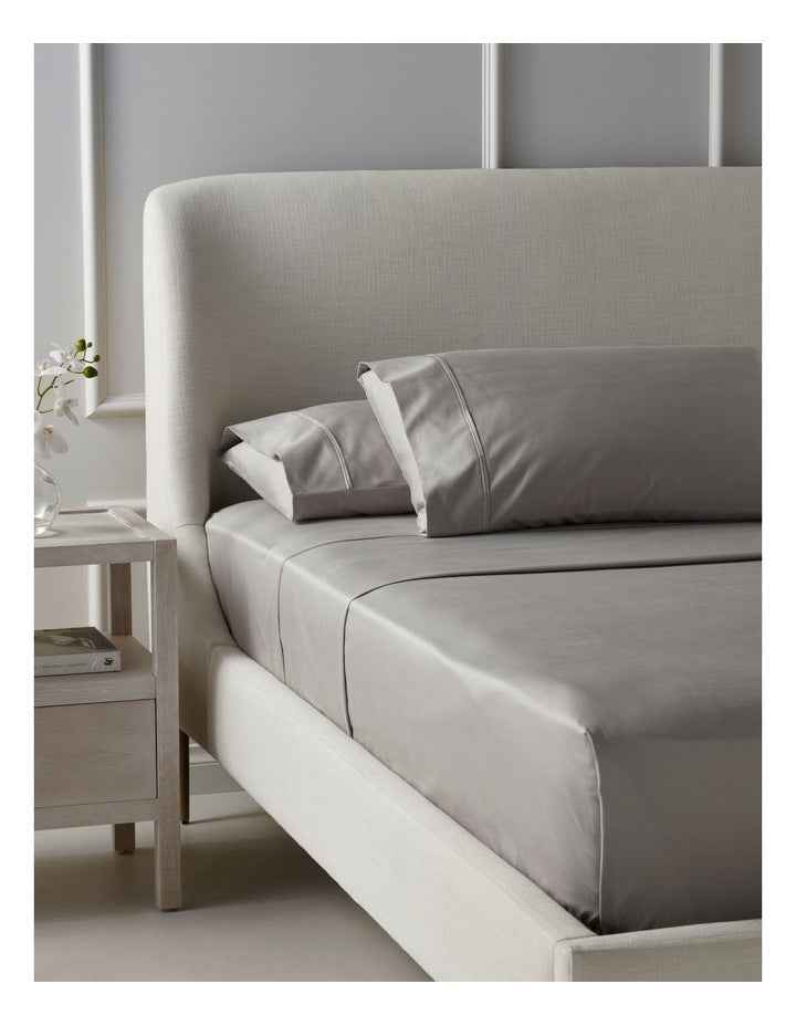 Finest Cotton 1000TC Sheet Set Super King Size in Silver