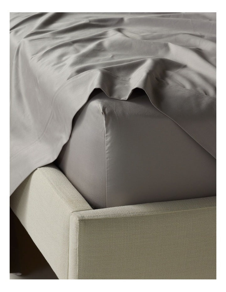 Finest Cotton 1000TC Sheet Set Super King Size in Silver