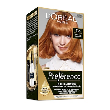 L'Oreal Paris Preference Hair Colour 7.4 Mango Copper each
