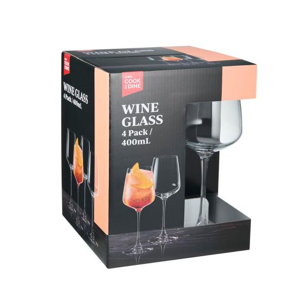 COOK & DINE WINE GLASSES 400ML