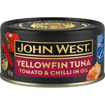 John West Yellowfin Tuna With Tomato & Chilli In Oil 90g