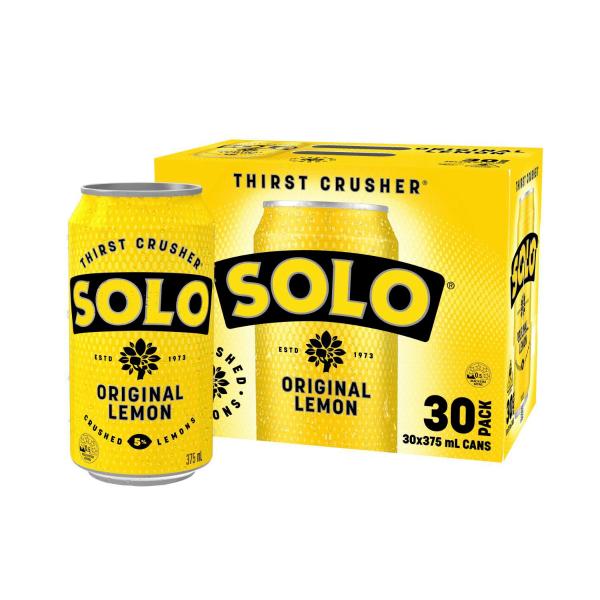 SOLO LEMON SOFT DRINK 30 PACK