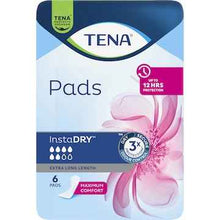 TENA Incontinence Pads Instadry Extra Long Length 6 pack